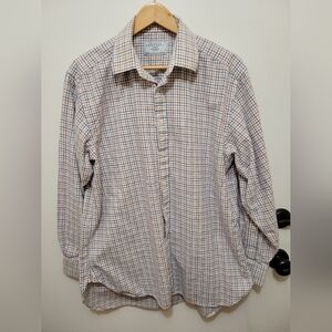 Charles Tyrwhitt Men's Checkered Button Down Shirt - Size 16-1/2" / 35"